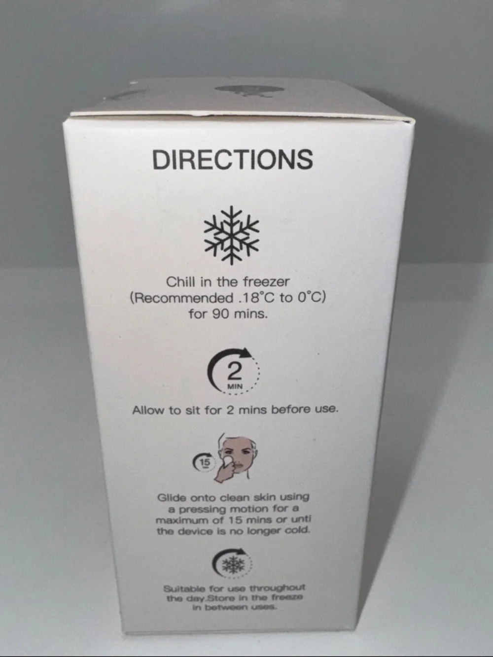 NEW SKIN INC Cryo-Ice Facial Roller Pink to White Depuff Sculpt Detox Skin